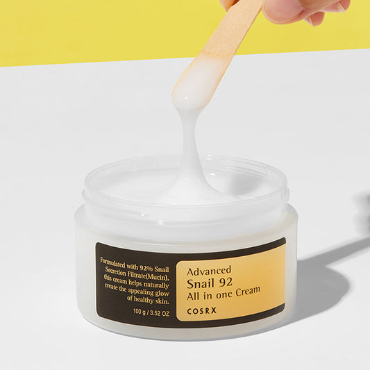 COSRX Advanced Snail 92 All in One Cream – Crème réparatrice et hydratante à la bave d’escargot 100 g